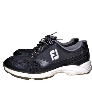 FootJoy Golf Shoes Mens Flexzone Spikeless Sneaker Black Athletic Size 9